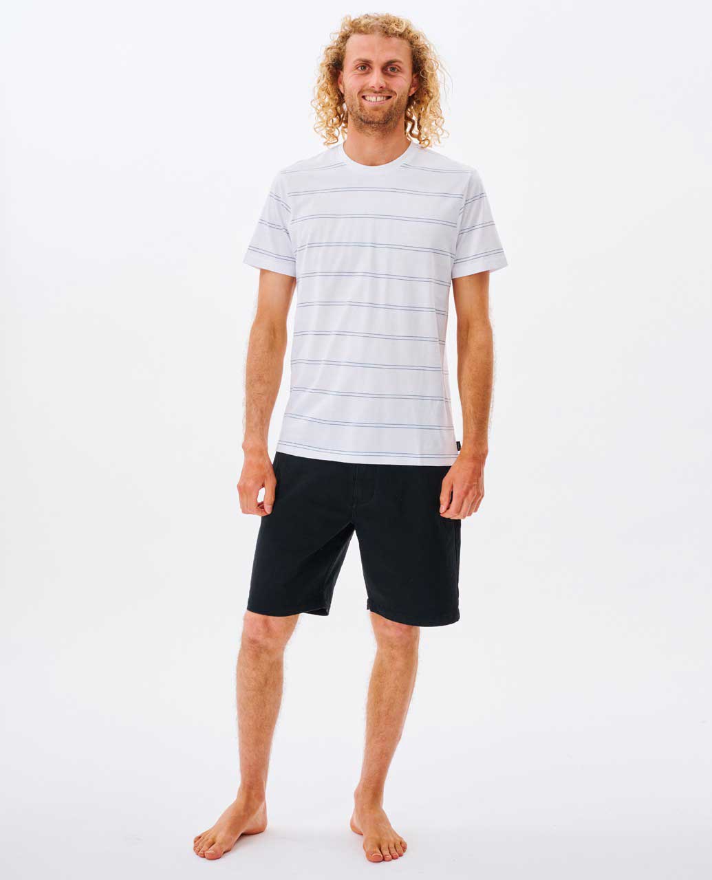 Rip Curl Men Plain Stripe Standard Tee