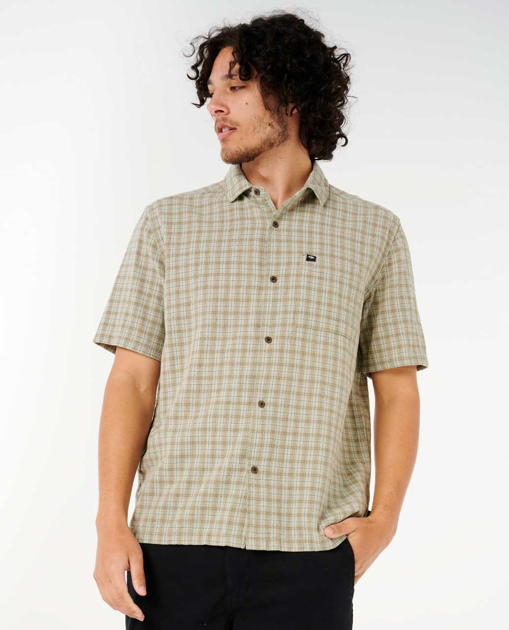 Rip Curl Men Classic Surf Check Short Sleeve Shirt