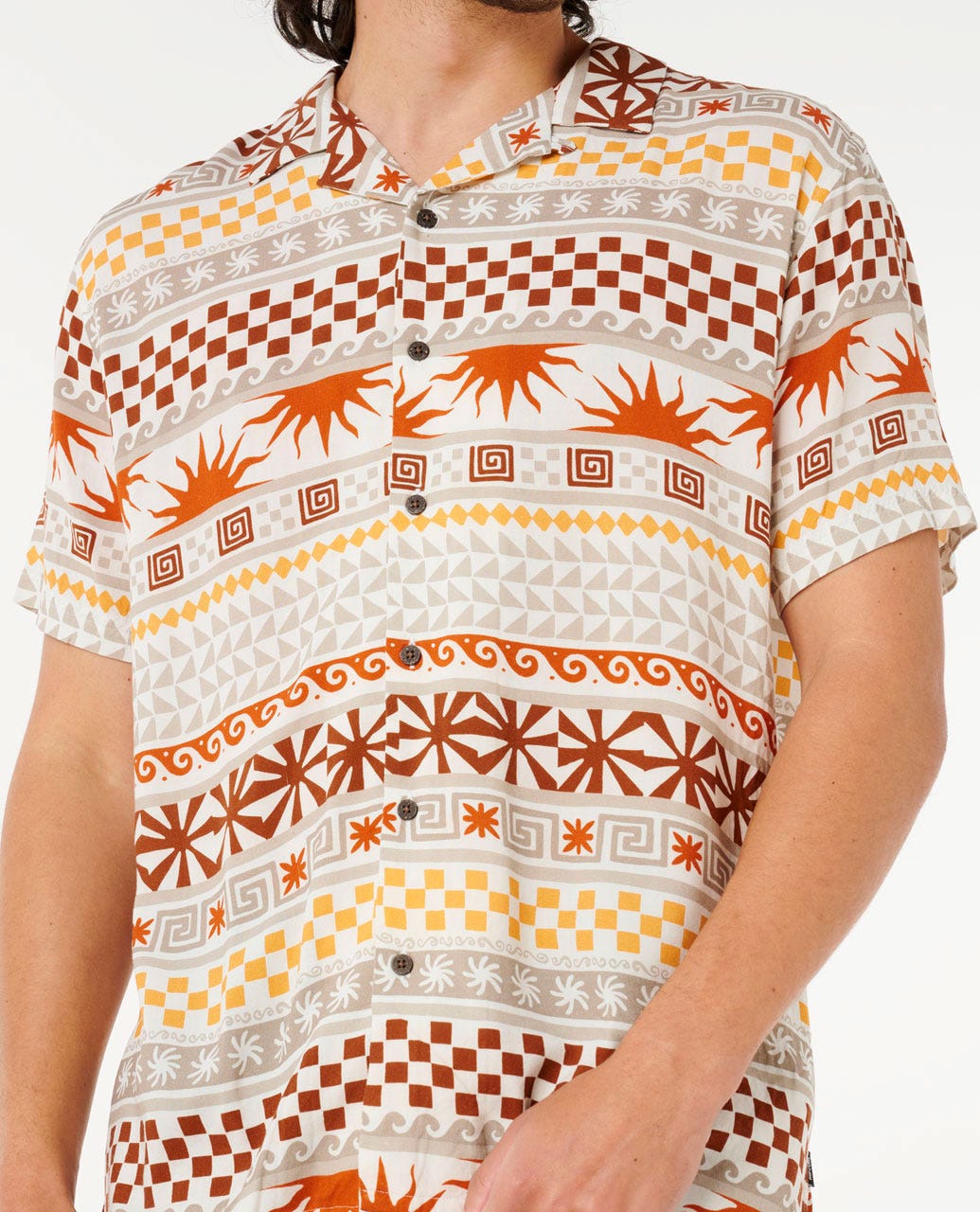Rip Curl Men Fun Times Stripe Short Sleeve Shirt