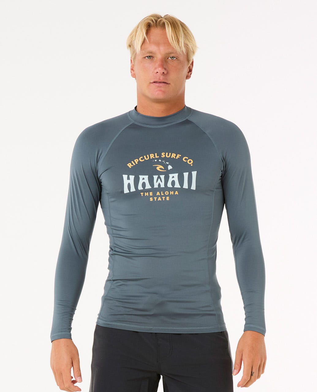 Rip Curl Men Hawaii UPF Performance Long Sleeve Rash Guard