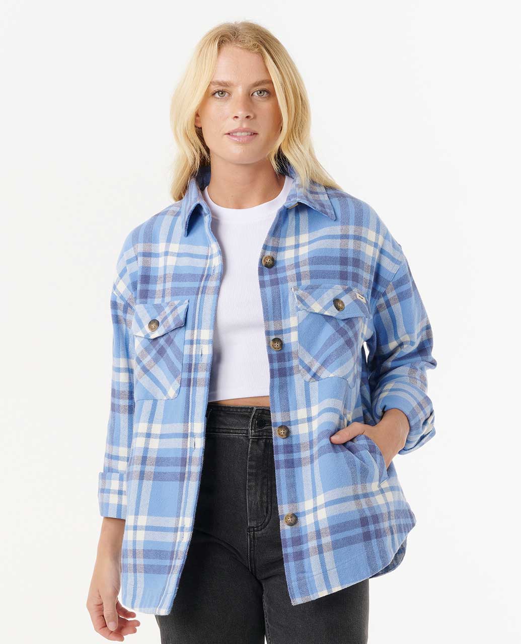 Rip Curl Women Oceanic Long Sleeve Flannel Shirt