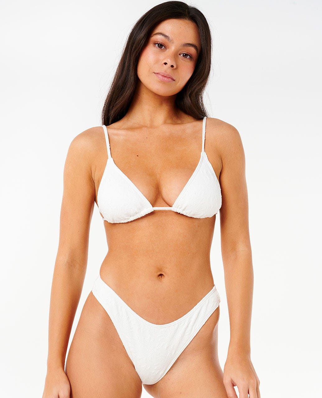 Rip Curl Women Dusk Textured Hi Leg Cheeky Bikini Bottom