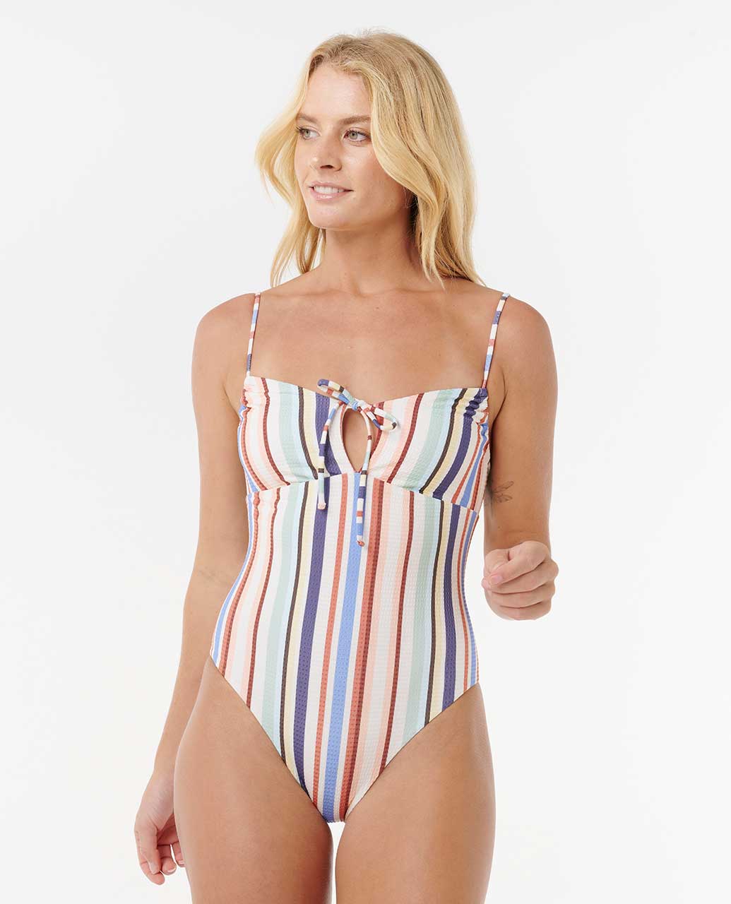 Rip Curl Women Oceanic Stripe Good Coverage One Piece Swimsuit