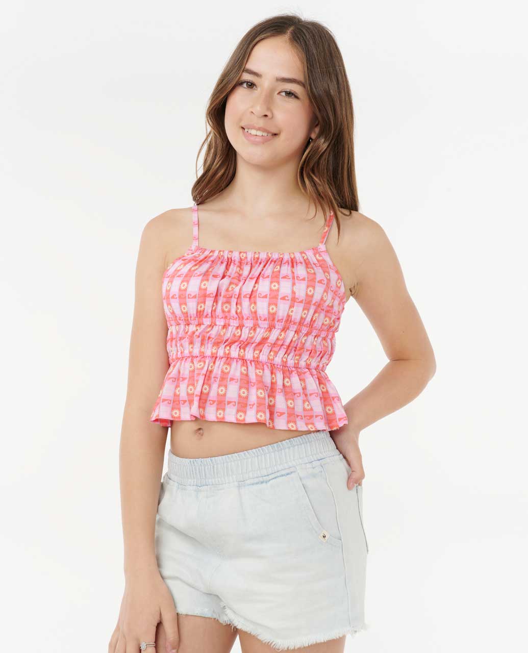 Rip Curl Kids Sunset Check Cami - Girls (8-14 years)