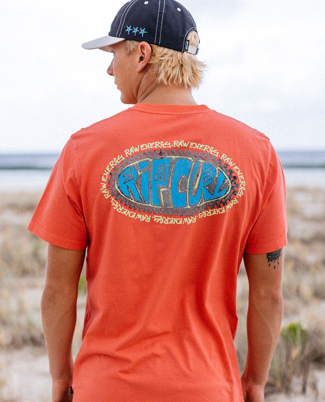 Rip Curl Men Raw Energy De Oval Relaxed Tee
