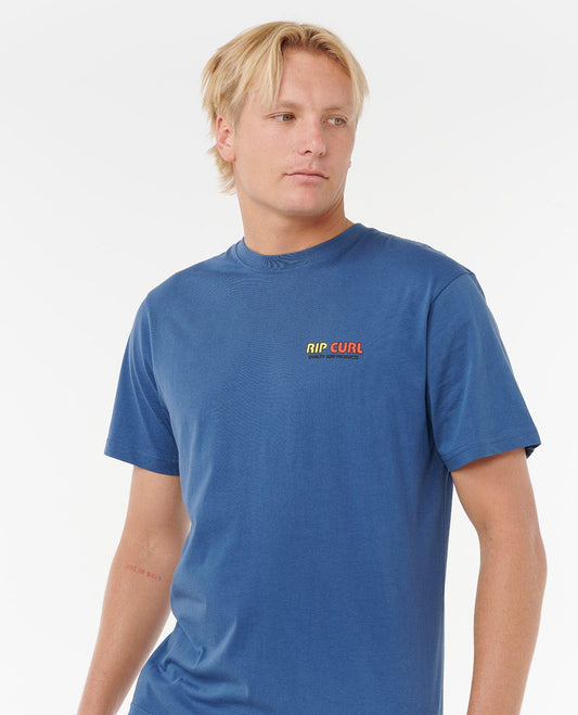 Rip Curl Men Surf Revival Lined Up Relaxed Tee