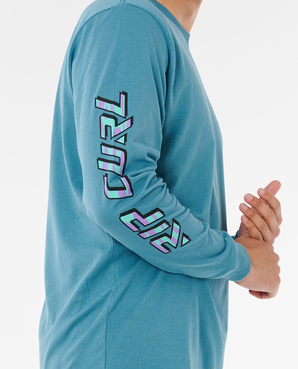Rip Curl Men Fade Out Icon Long Sleeve Relaxed Tee