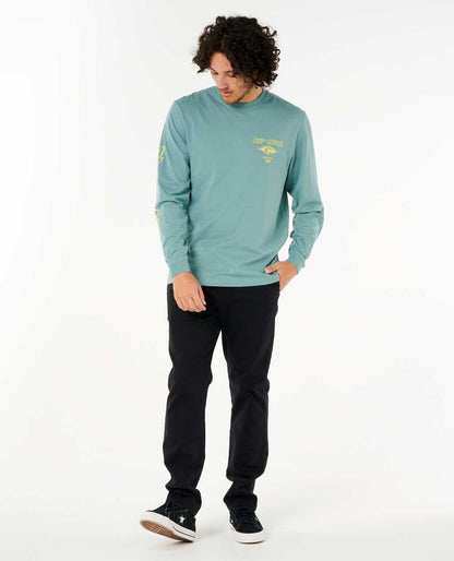 Rip Curl Men Fade Out Icon Long Sleeve Relaxed Tee