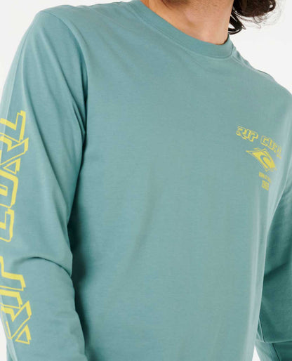 Rip Curl Men Fade Out Icon Long Sleeve Relaxed Tee