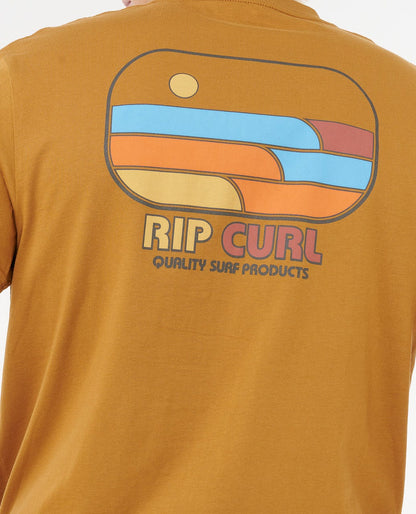 Rip Curl Men Surf Revival Lined Up Relaxed Tee