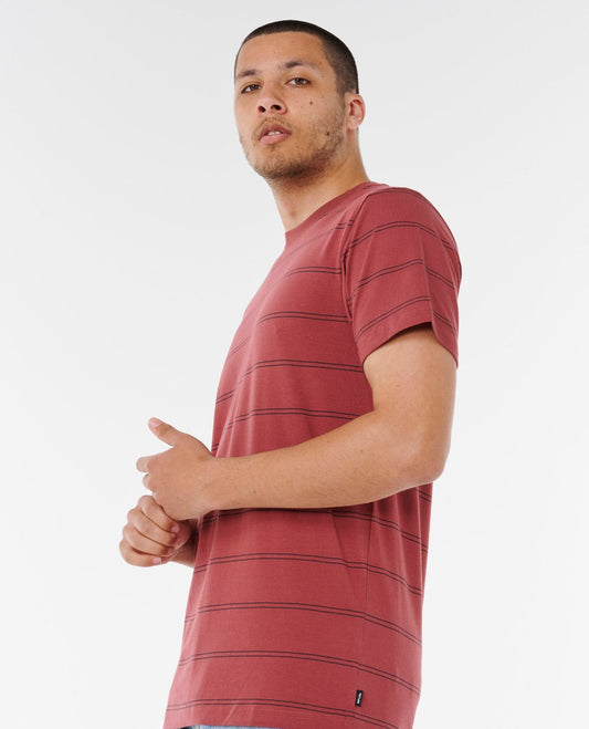 Rip Curl Men Plain Stripe Standard Tee