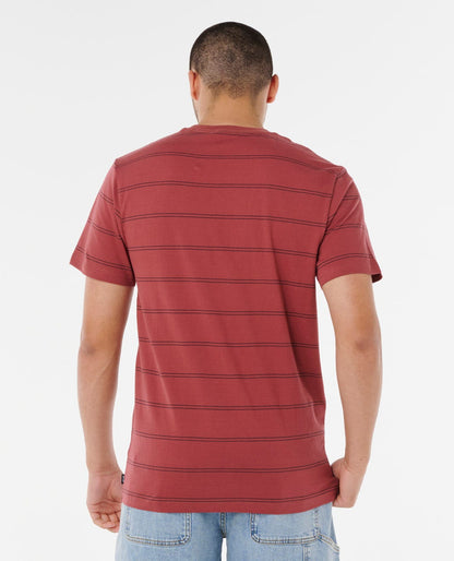 Rip Curl Men Plain Stripe Standard Tee