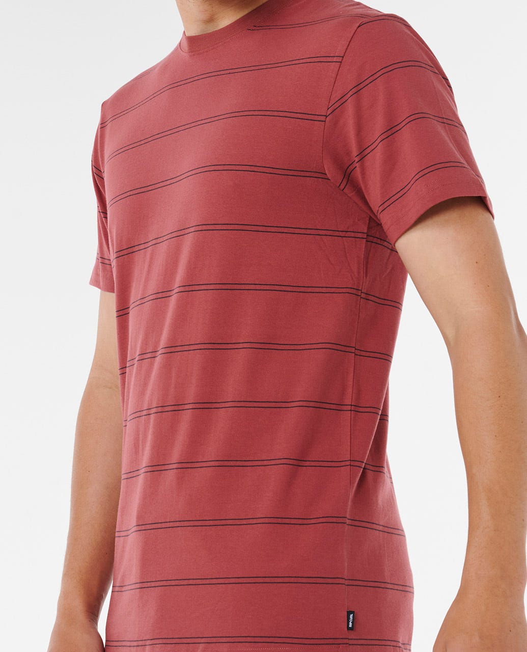 Rip Curl Men Plain Stripe Standard Tee