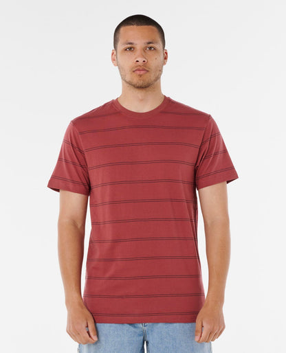 Rip Curl Men Plain Stripe Standard Tee