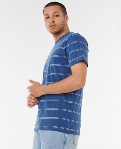 Rip Curl Men Plain Stripe Standard Tee