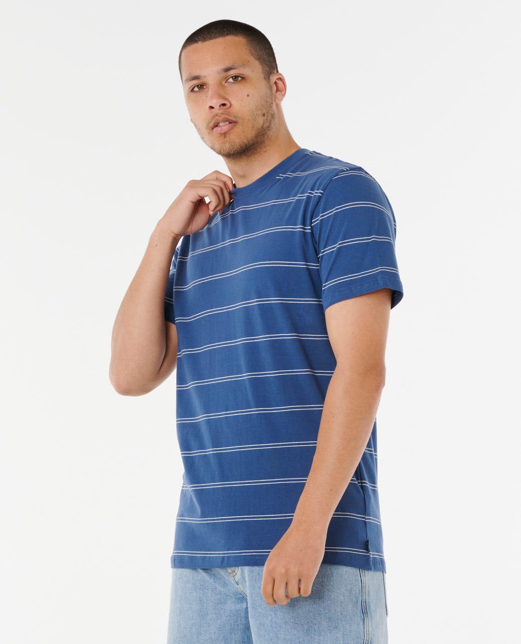 Rip Curl Men Plain Stripe Standard Tee