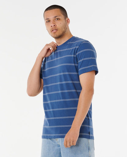 Rip Curl Men Plain Stripe Standard Tee