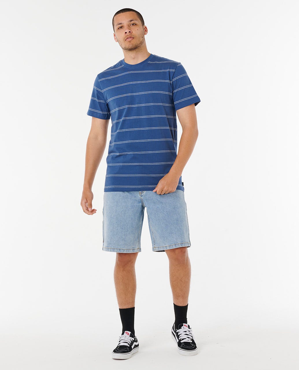 Rip Curl Men Plain Stripe Standard Tee