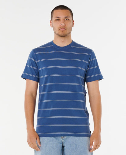 Rip Curl Men Plain Stripe Standard Tee