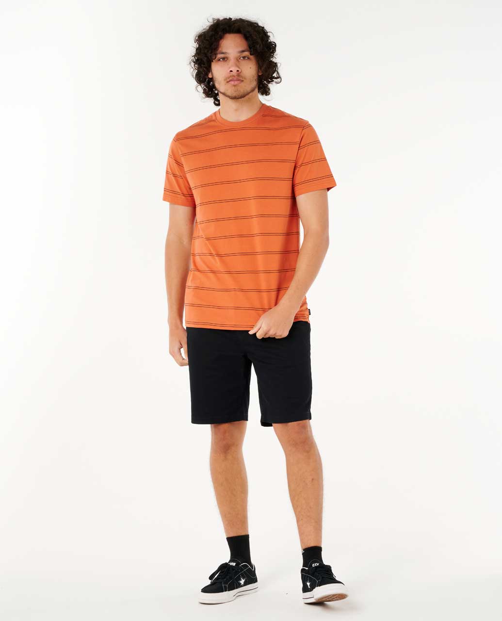 Rip Curl Men Plain Stripe Standard Tee