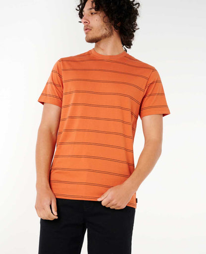 Rip Curl Men Plain Stripe Standard Tee