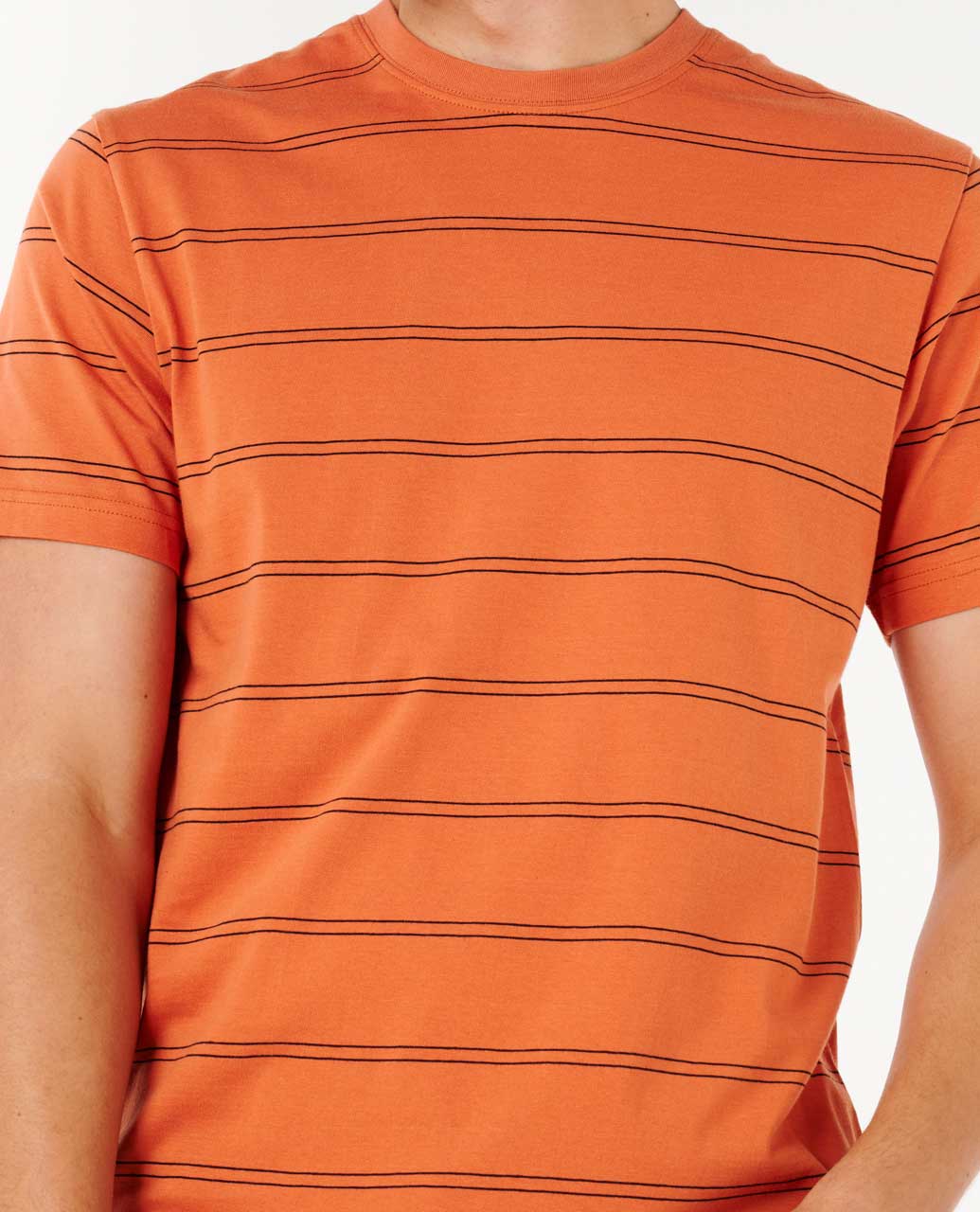 Rip Curl Men Plain Stripe Standard Tee