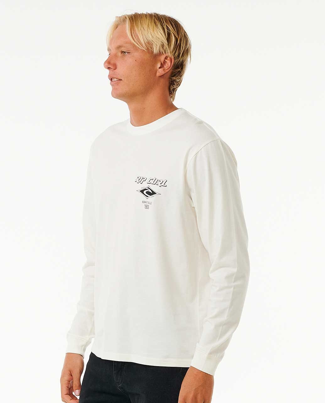 Rip Curl Men Fade Out Icon Long Sleeve Relaxed Tee