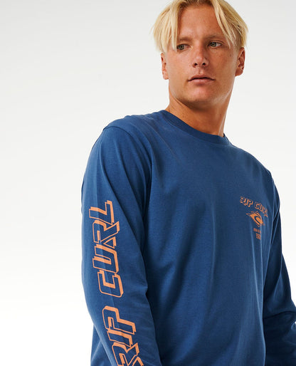 Rip Curl Men Fade Out Icon Long Sleeve Relaxed Tee
