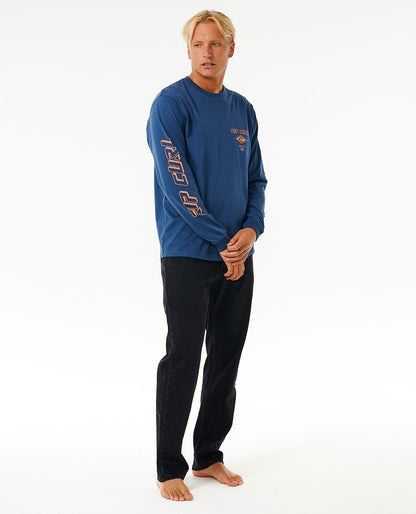 Rip Curl Men Fade Out Icon Long Sleeve Relaxed Tee