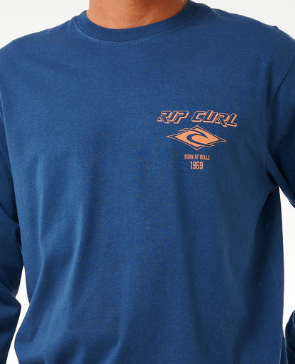 Rip Curl Men Fade Out Icon Long Sleeve Relaxed Tee