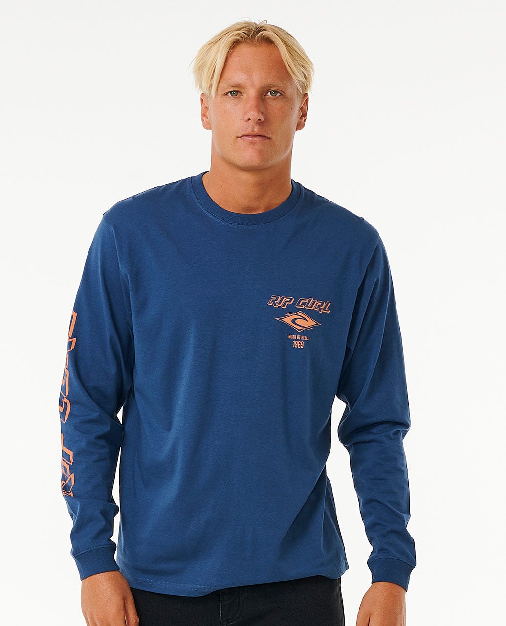 Rip Curl Men Fade Out Icon Long Sleeve Relaxed Tee