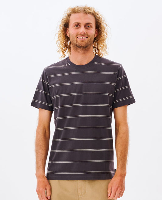 Rip Curl Men Plain Stripe Standard Tee