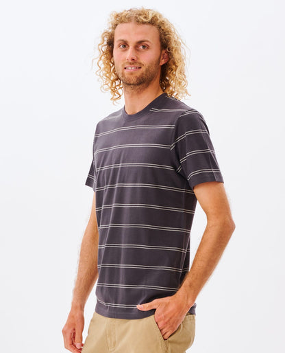 Rip Curl Men Plain Stripe Standard Tee
