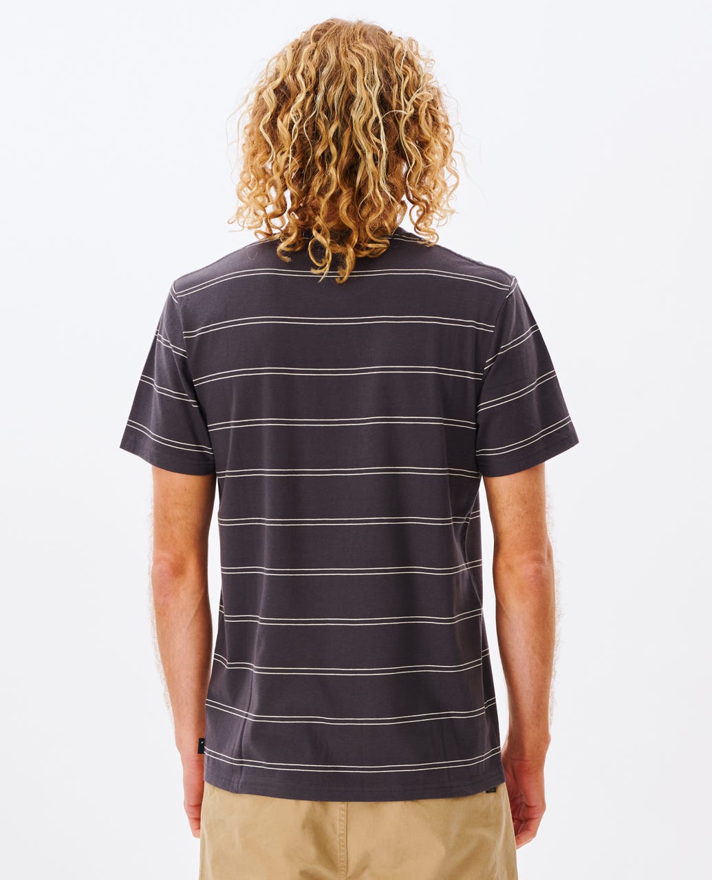 Rip Curl Men Plain Stripe Standard Tee