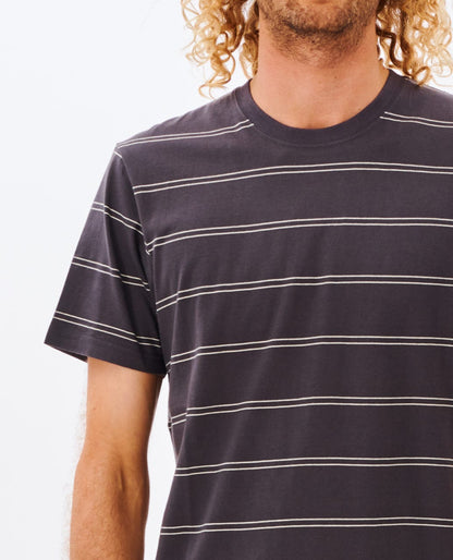 Rip Curl Men Plain Stripe Standard Tee