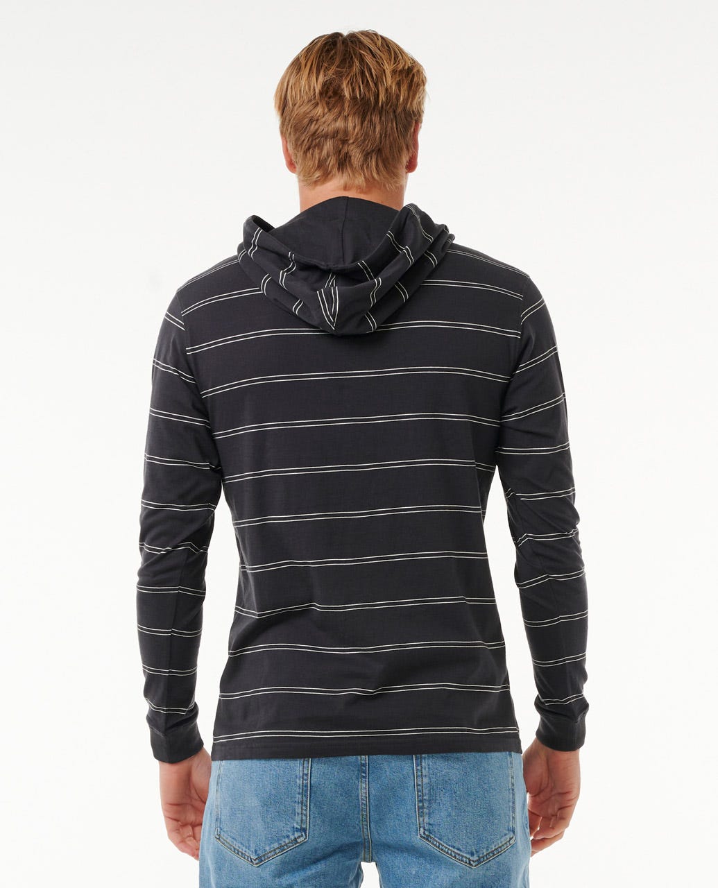Rip Curl Men Plain Stripe Hooded Standard Tee