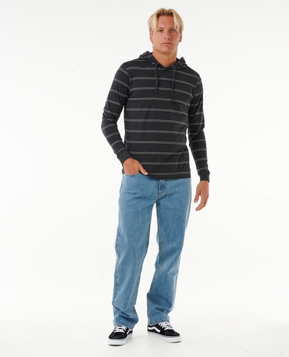 Rip Curl Men Plain Stripe Hooded Standard Tee