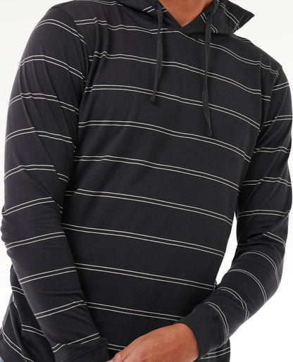 Rip Curl Men Plain Stripe Hooded Standard Tee