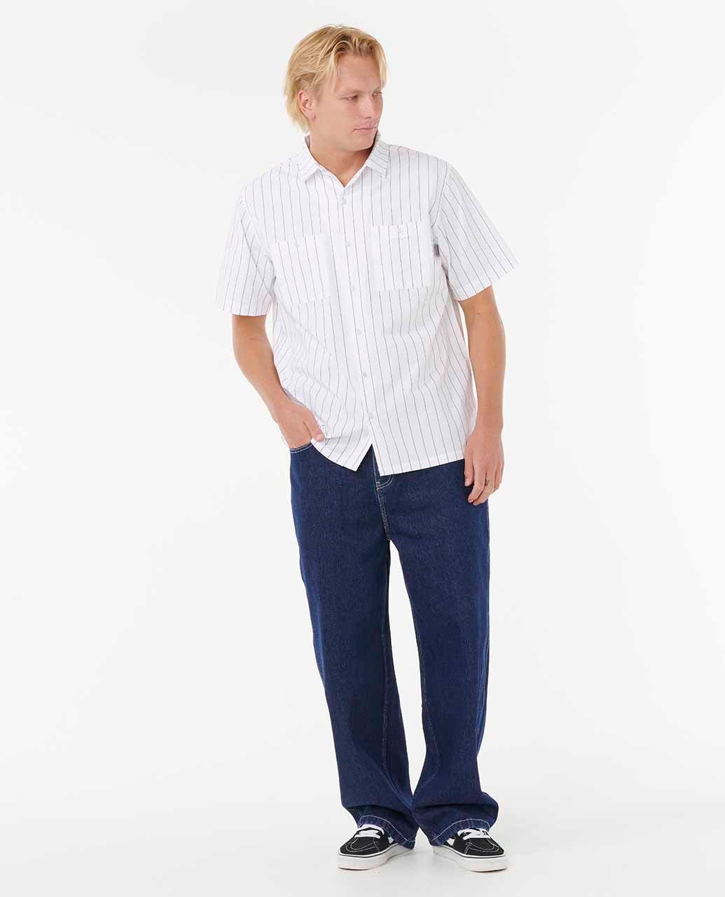 Rip Curl Men Medina Archive Rip Script Short Sleeve Shirt