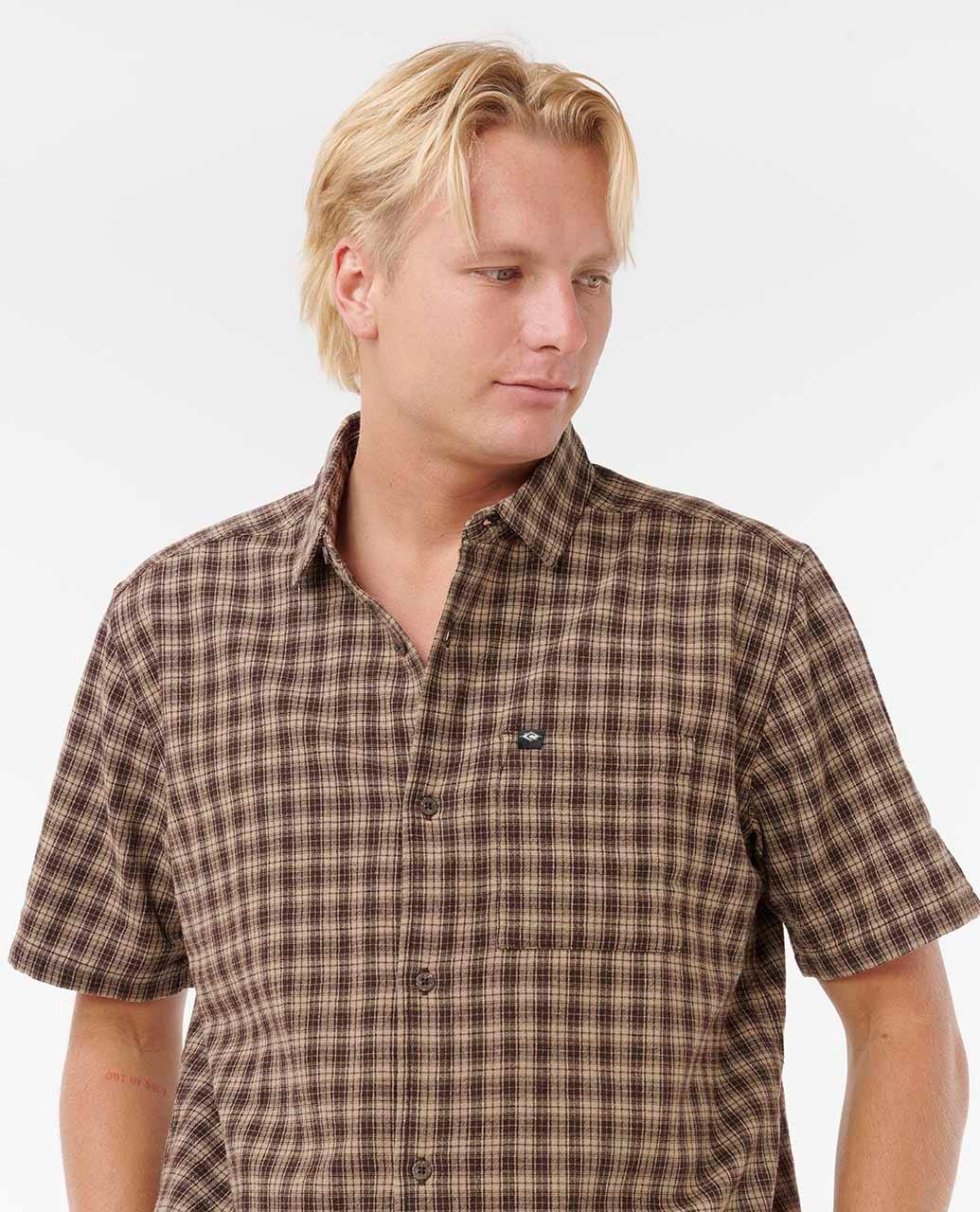 Rip Curl Men Classic Surf Check Short Sleeve Shirt