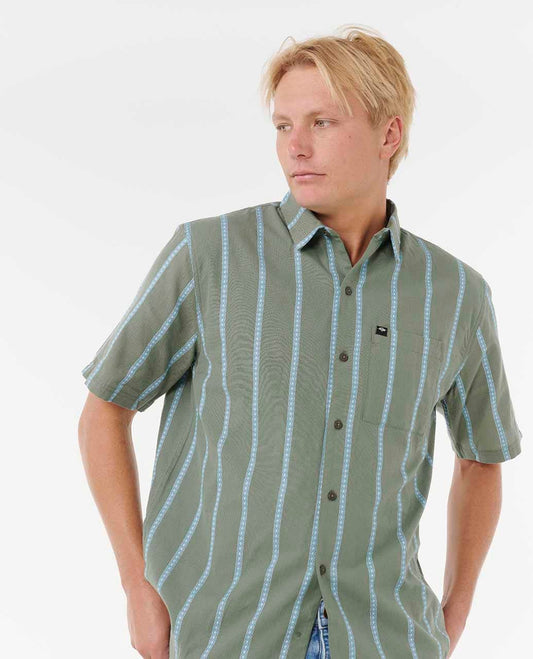 Rip Curl Men Classic Surf Stripe Short Sleeve Shirt