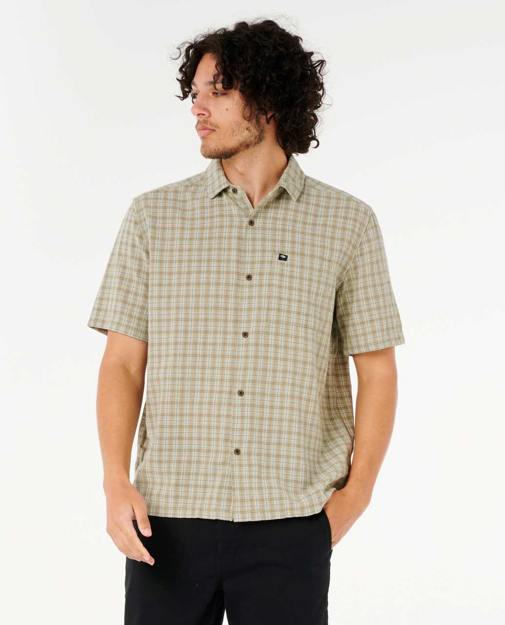 Rip Curl Men Classic Surf Check Short Sleeve Shirt