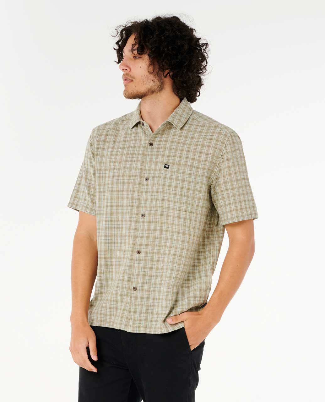 Rip Curl Men Classic Surf Check Short Sleeve Shirt