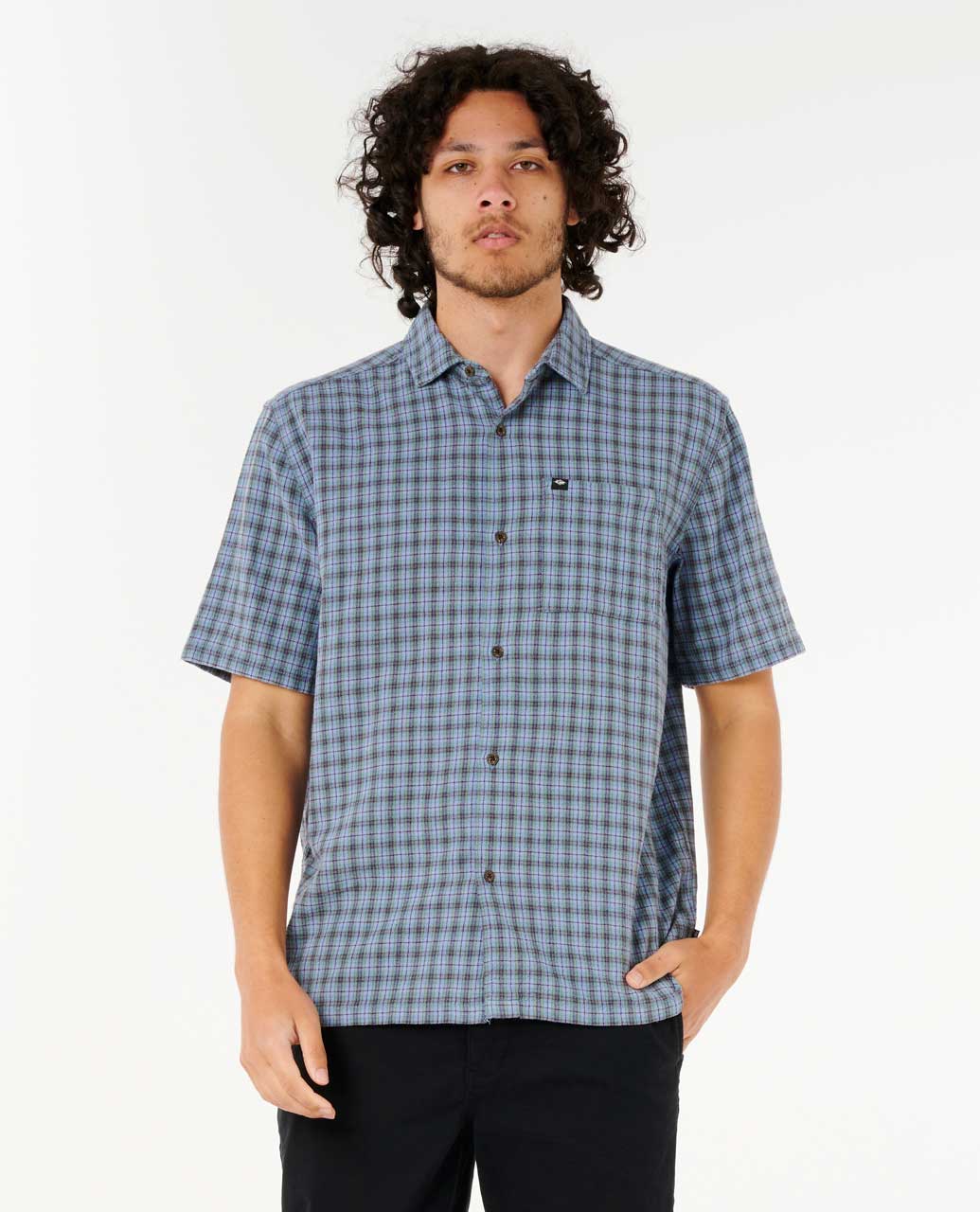 Rip Curl Men Classic Surf Check Short Sleeve Shirt