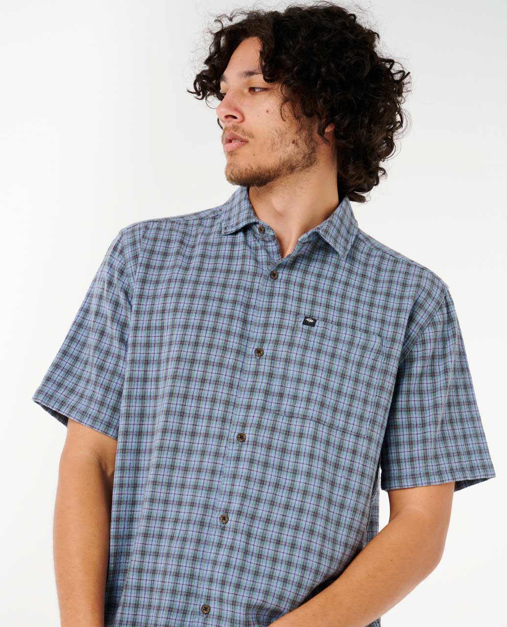 Rip Curl Men Classic Surf Check Short Sleeve Shirt