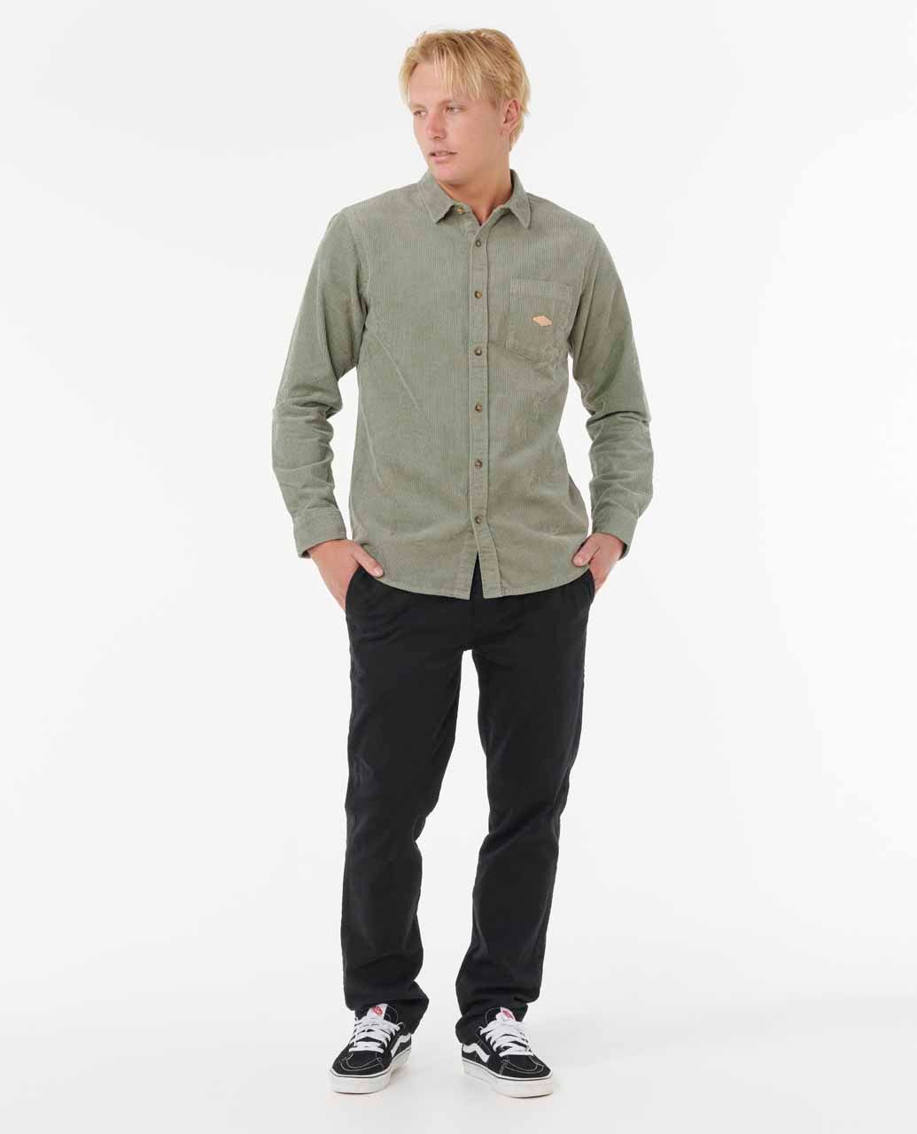 Rip Curl Men Classic Surf Cord Long Sleeve Shirt