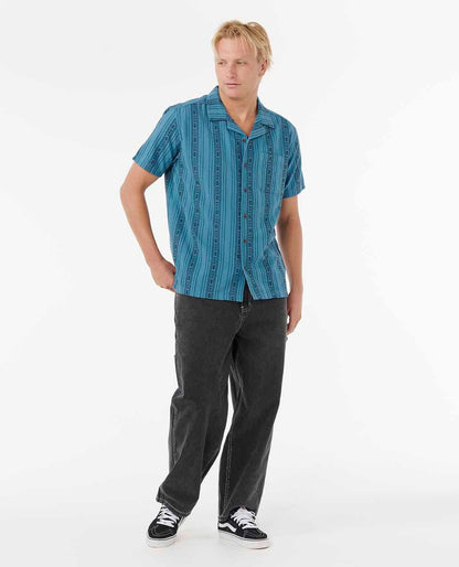 Rip Curl Men Raw Energy Stripe Short Sleeve Shirt