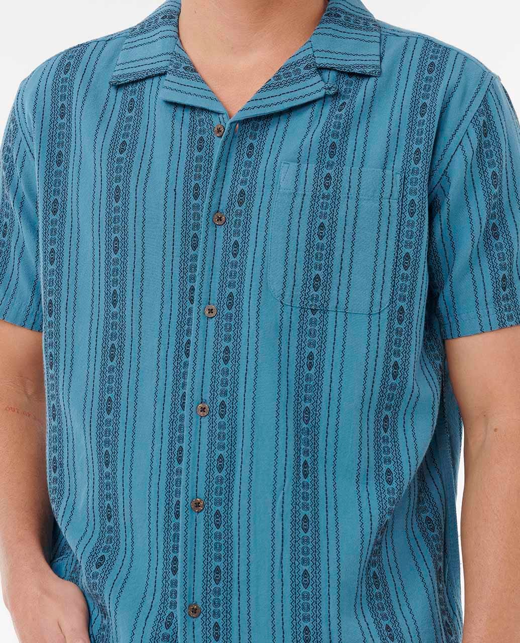 Rip Curl Men Raw Energy Stripe Short Sleeve Shirt
