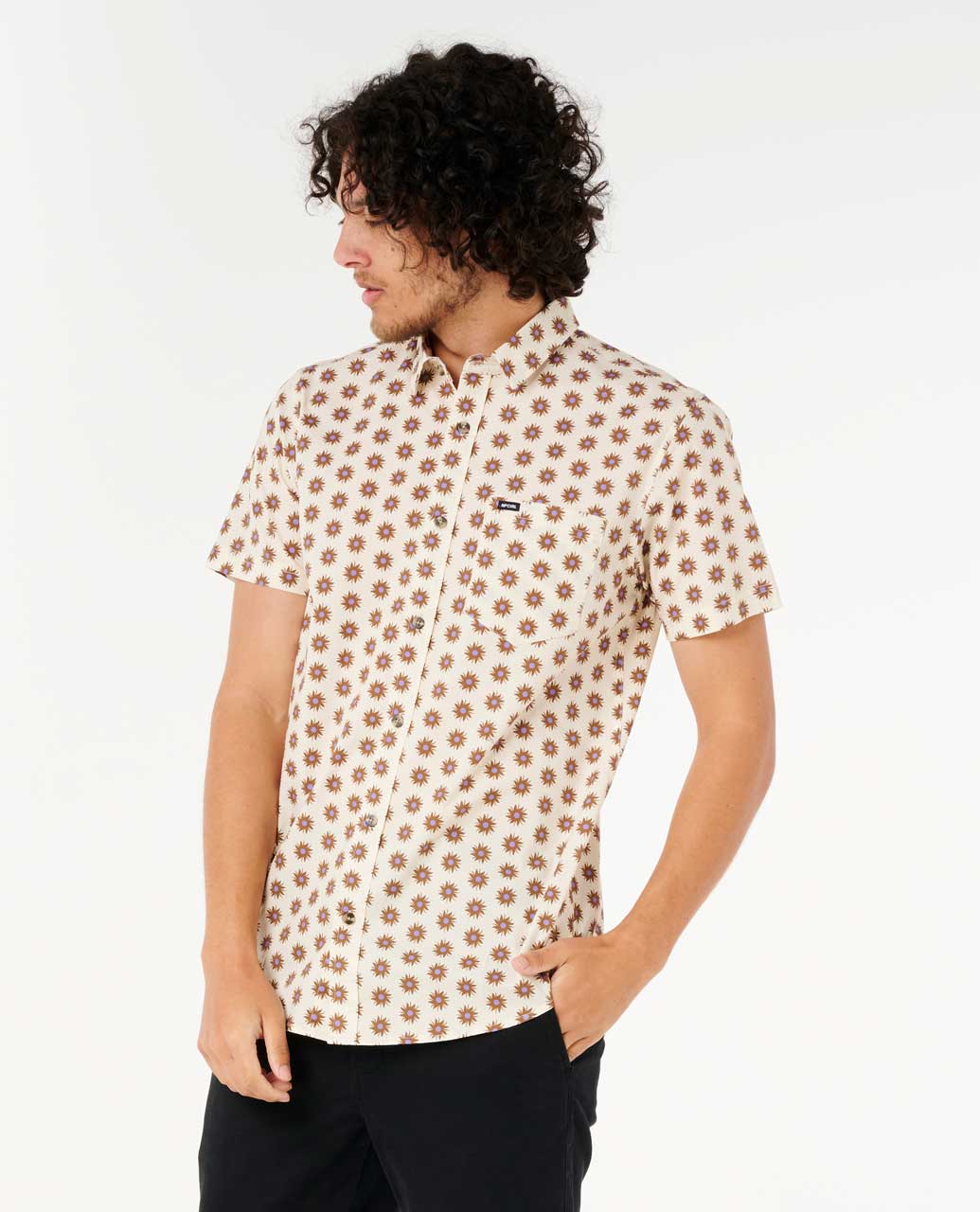 Rip Curl Men Fun Times Ditsy Short Sleeve Shirt