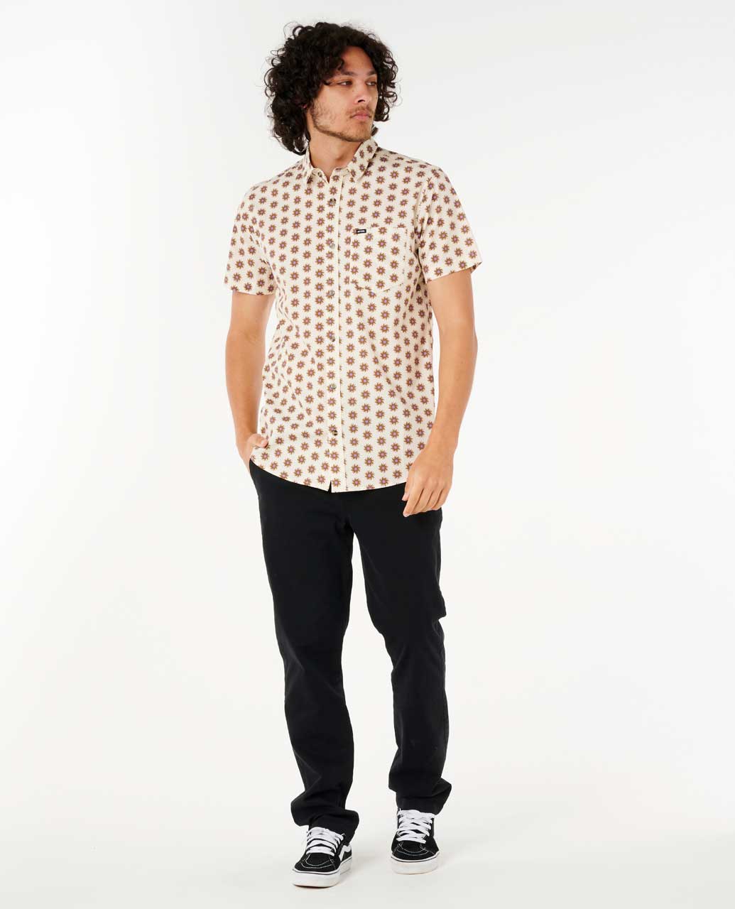 Rip Curl Men Fun Times Ditsy Short Sleeve Shirt